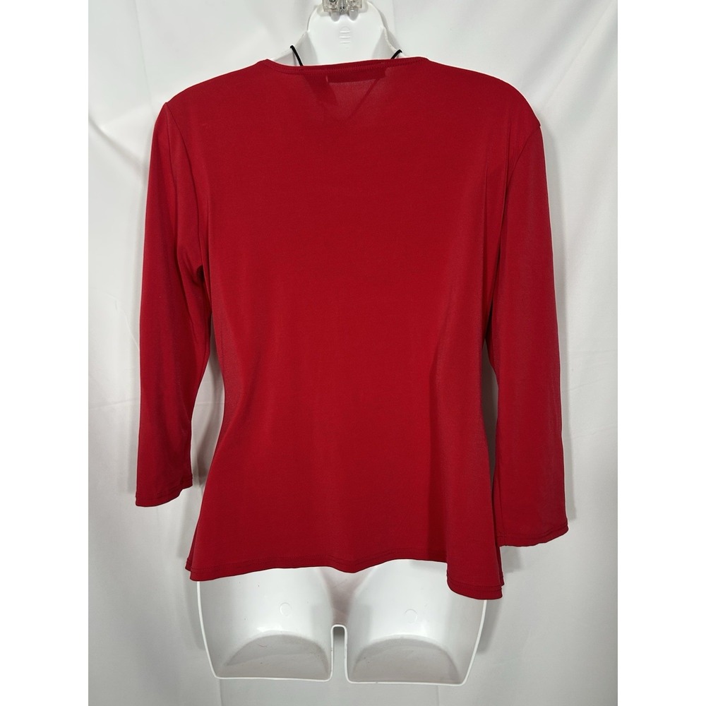 Vintage Womens Red/ Black Top Size S Y2K Goth Glam Whimsigoth‎ Witchy Vamp USA - Picture 6 of 12